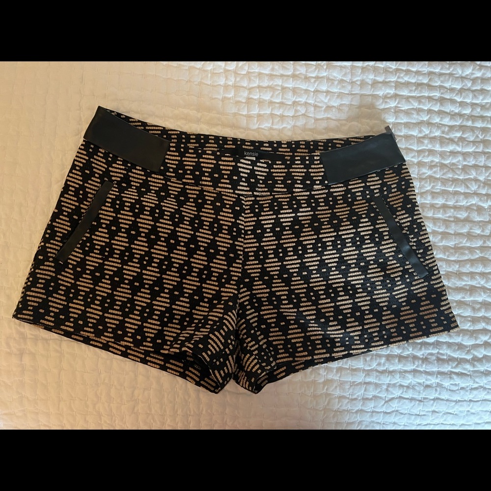 Leather Black and Tan shorts
